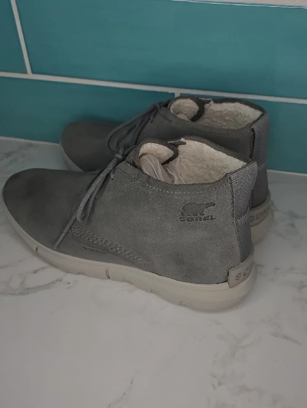 Sorel Explorer Next Drift Waterproof Gray Suede Boots